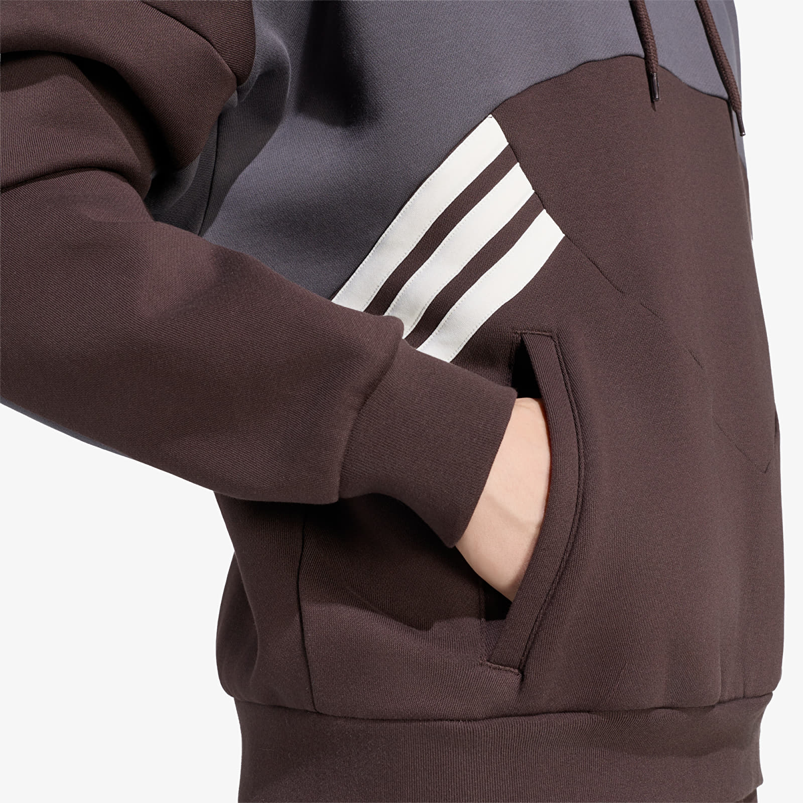 Hoodies and sweatshirts  adidas Cutline Hoodie Aurora Coffee/ Utility Black