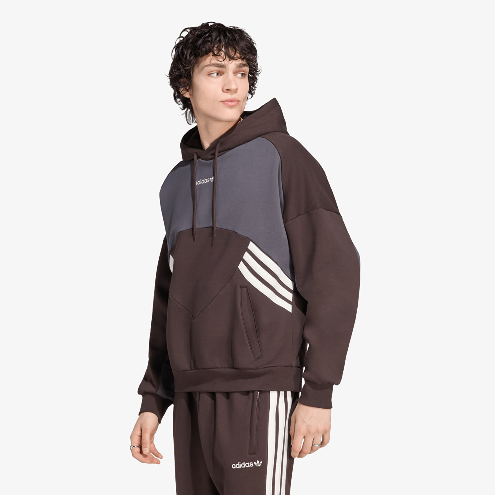 Hoodies and sweatshirts  adidas Cutline Hoodie Aurora Coffee/ Utility Black