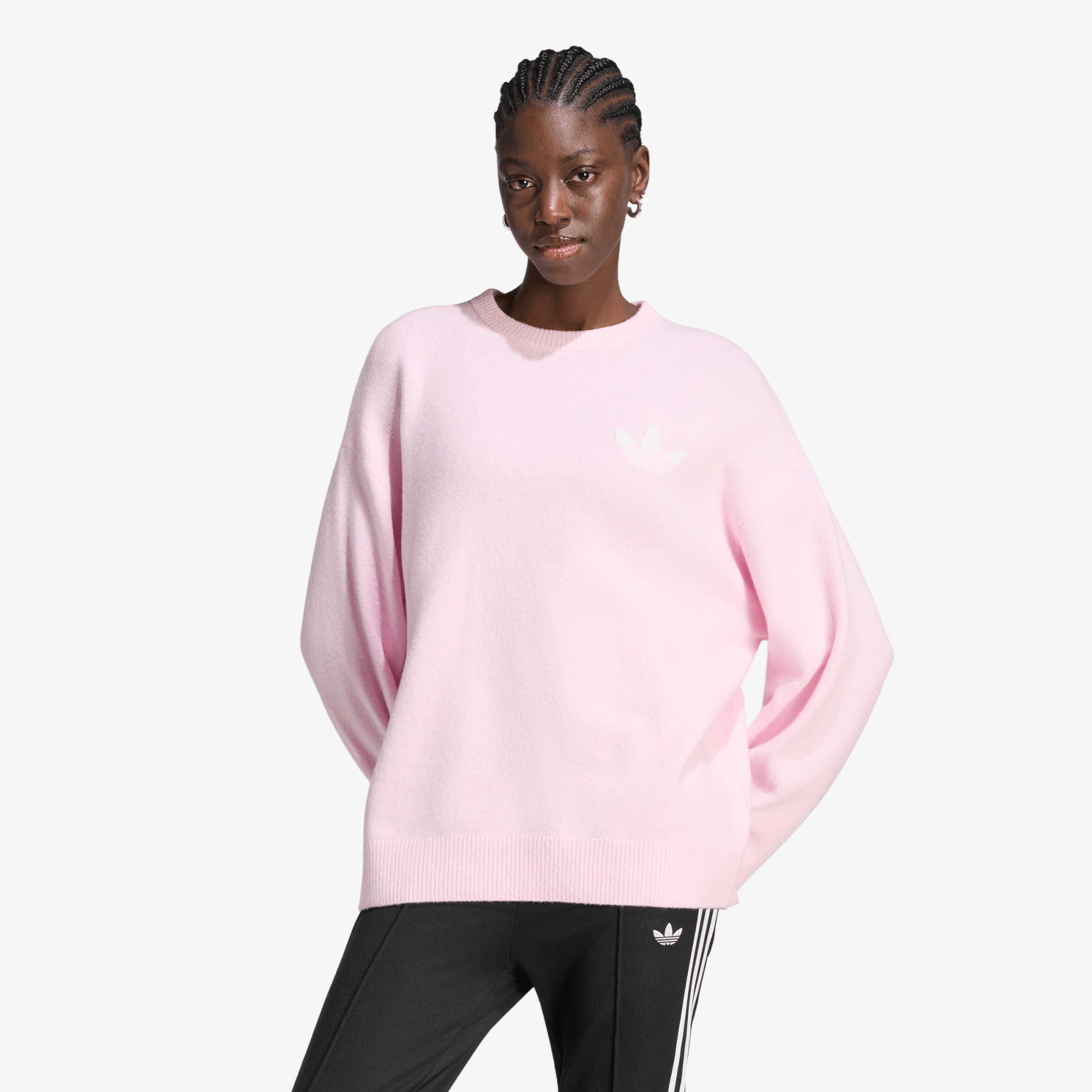 Pulover adidas Originals Athl Dept Knitted Sweater Clear Pink L