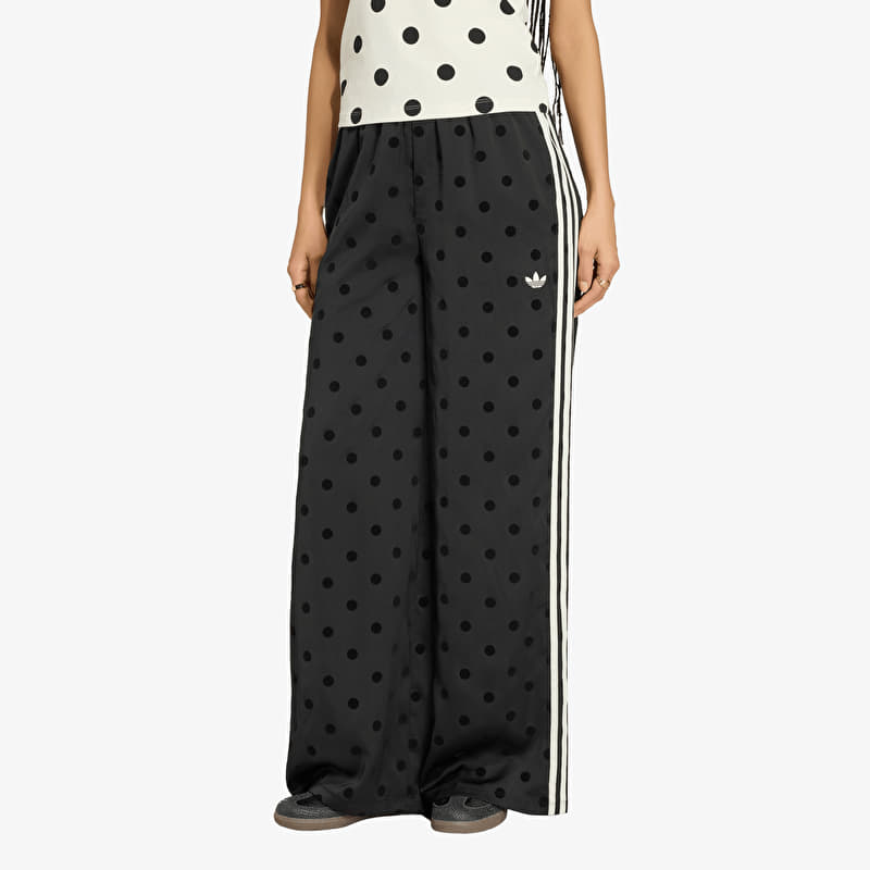 adidas Satin Polka Dots Wide Leg Pant Black