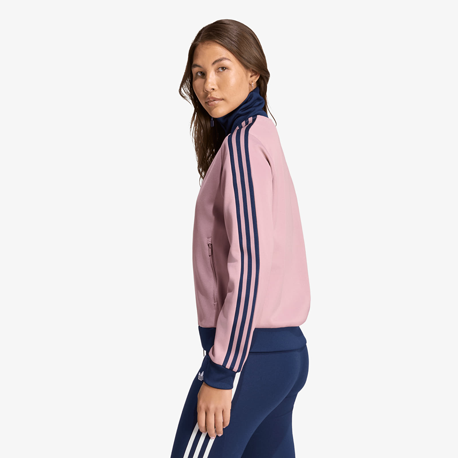 Női kabátok adidas Beckenbauer Track Top Magic Mauve/ Night Indigo