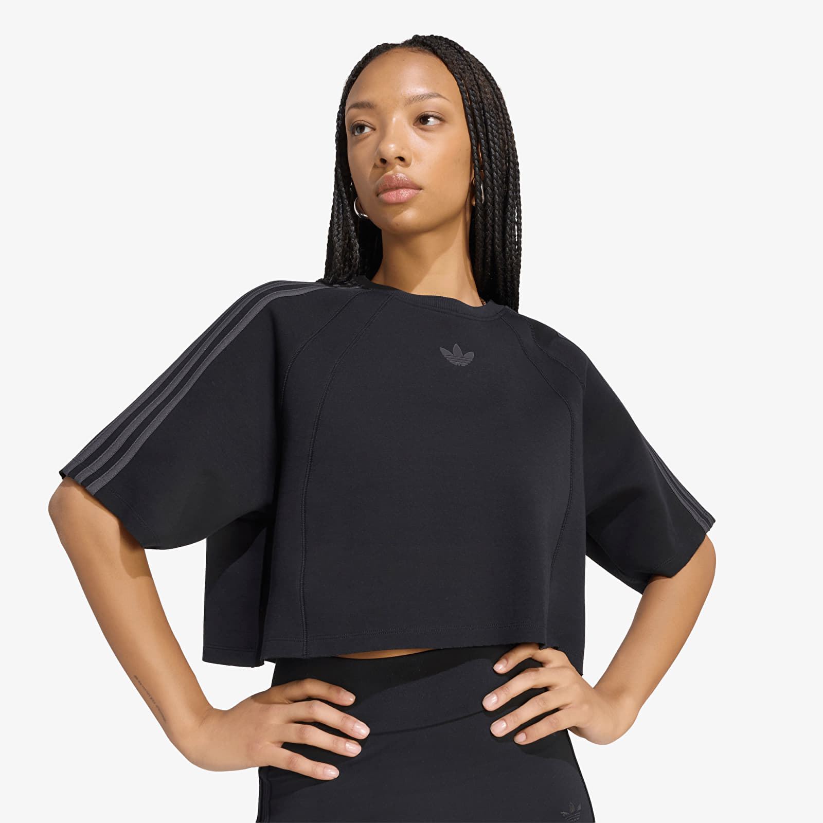T-shirts adidas SST 2.0 Boxy Cropped T-Shirt Black/ Utility Black