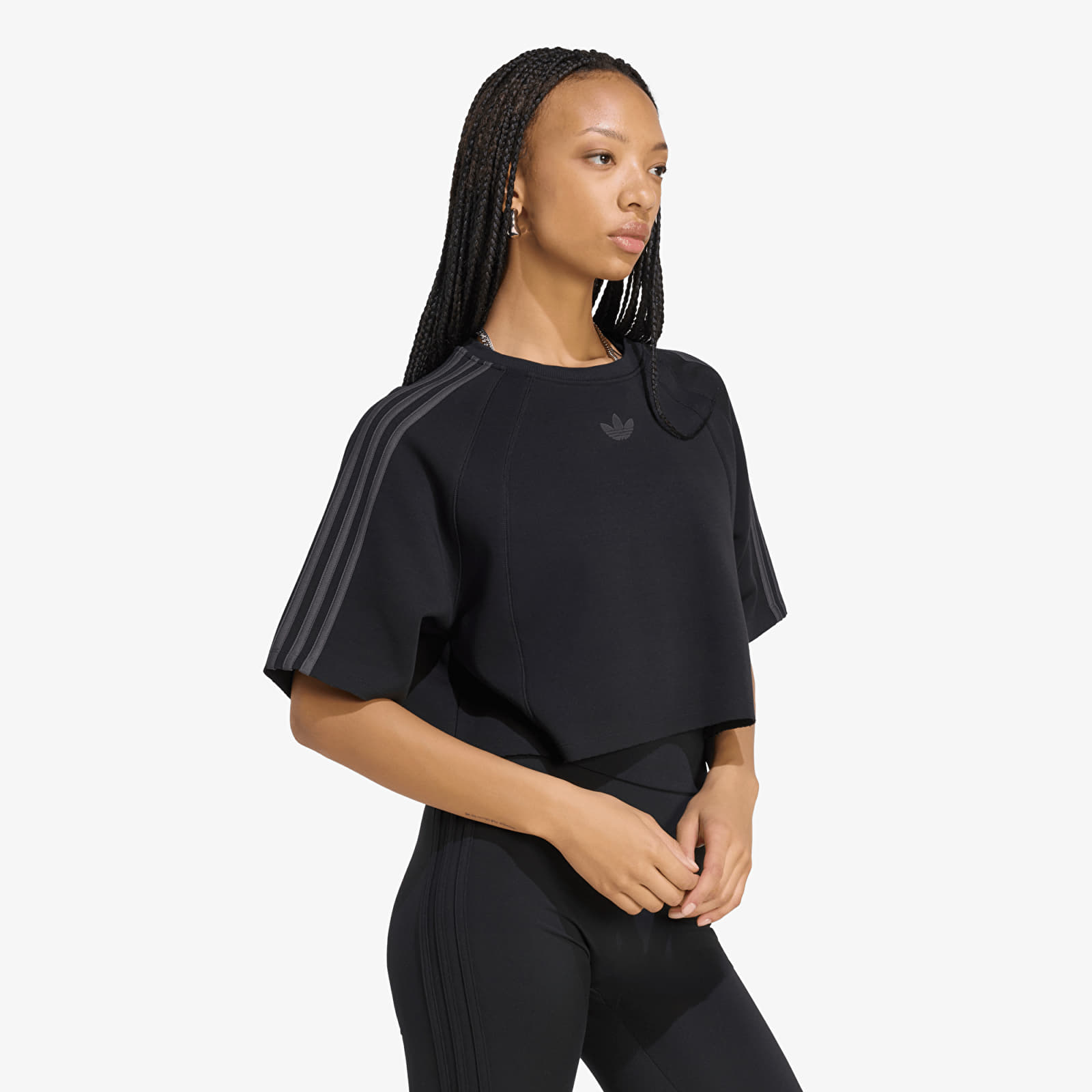 T-shirts adidas SST 2.0 Boxy Cropped T-Shirt Black/ Utility Black
