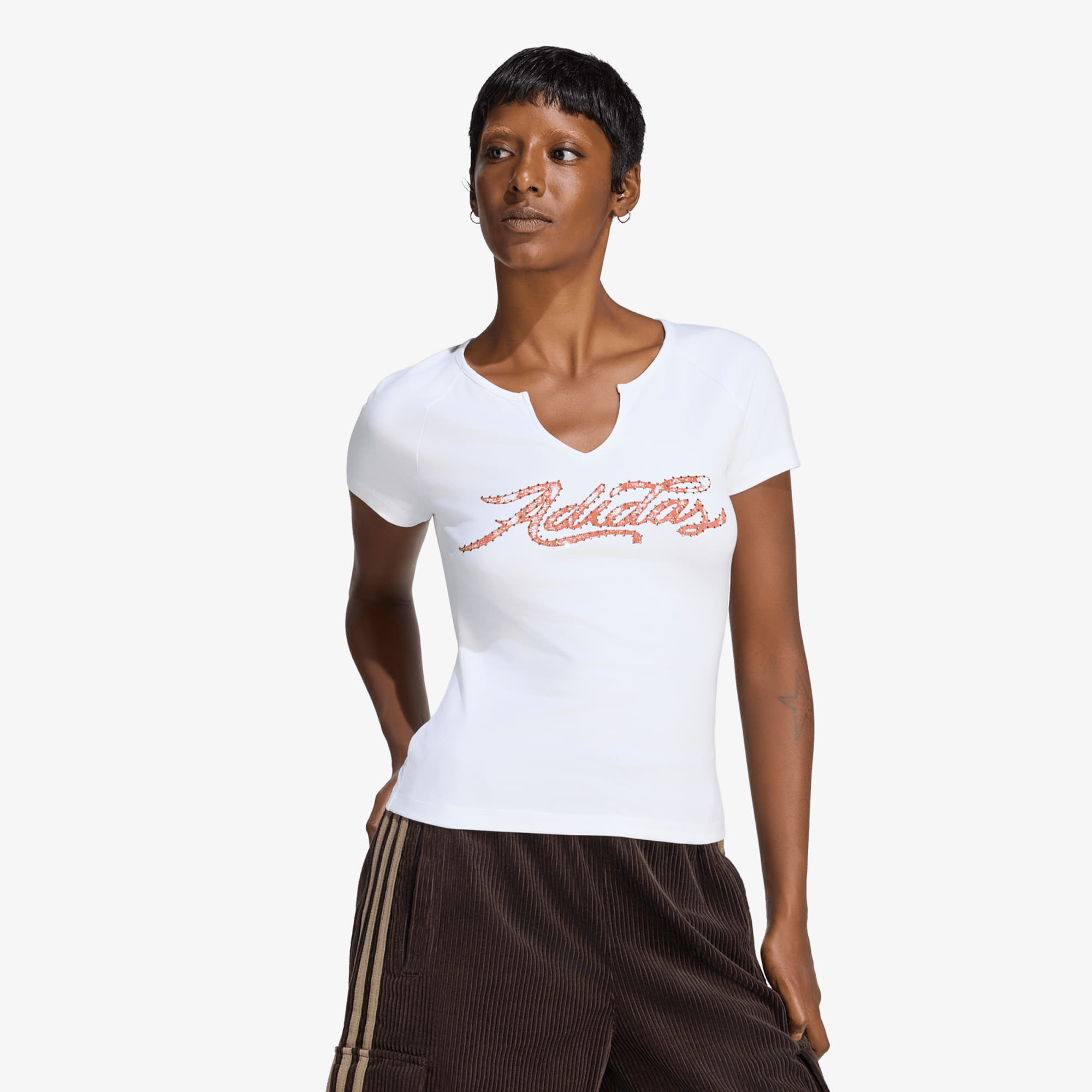 Tricou adidas Graphic Slim T-Shirt White S