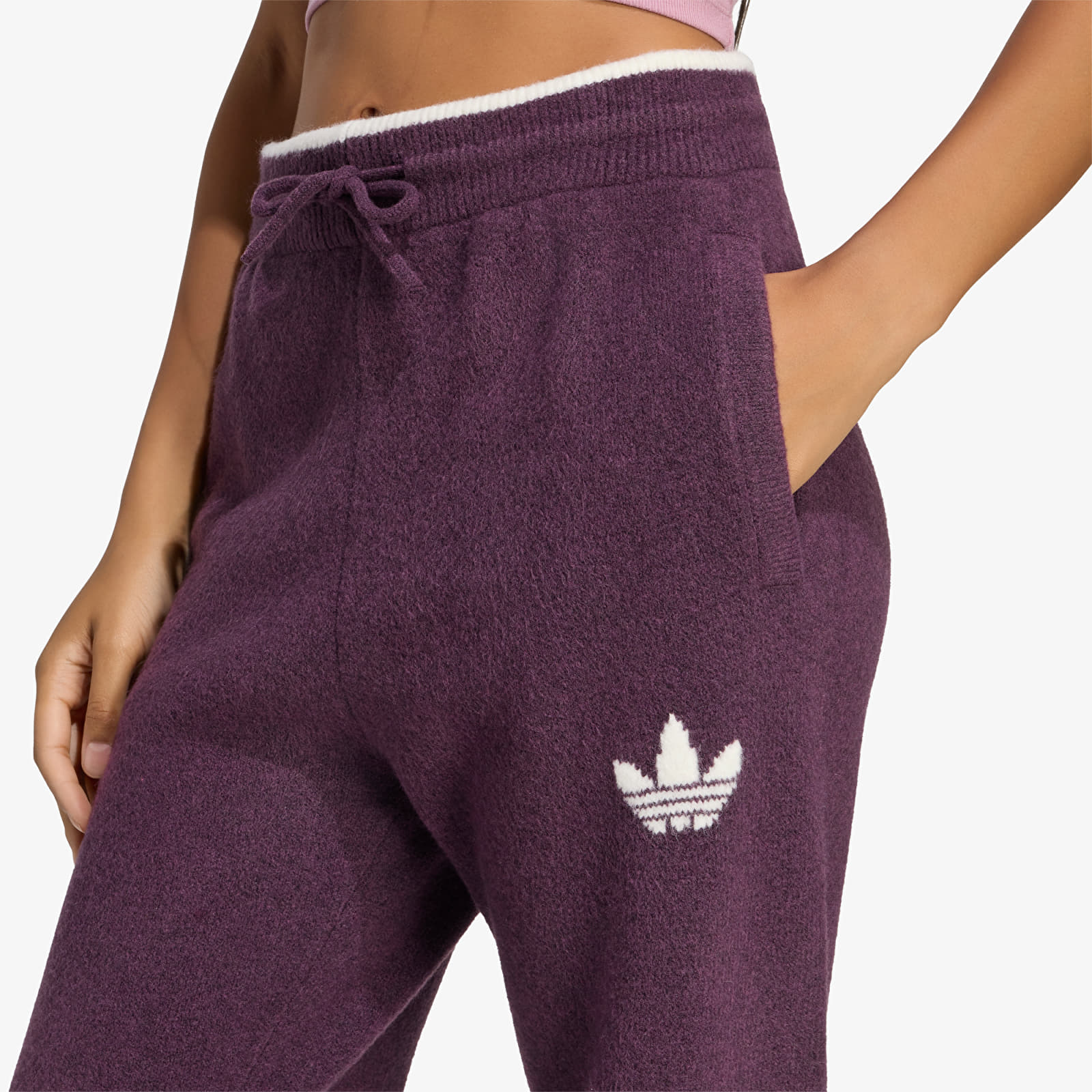 Jogger Pants adidas Ess Knit Tipping Pants Noble Red/ Cream White