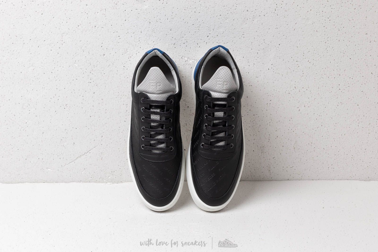 Sapatos de homem Filling Pieces Low Top Ripple Hades Black/ Blue