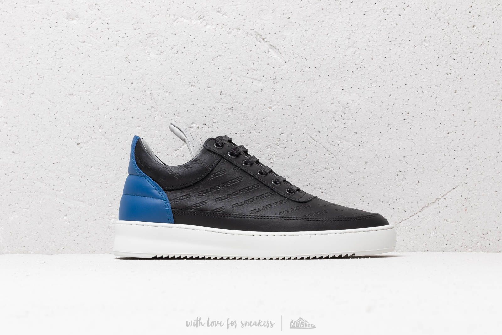 Sapatos de homem Filling Pieces Low Top Ripple Hades Black/ Blue