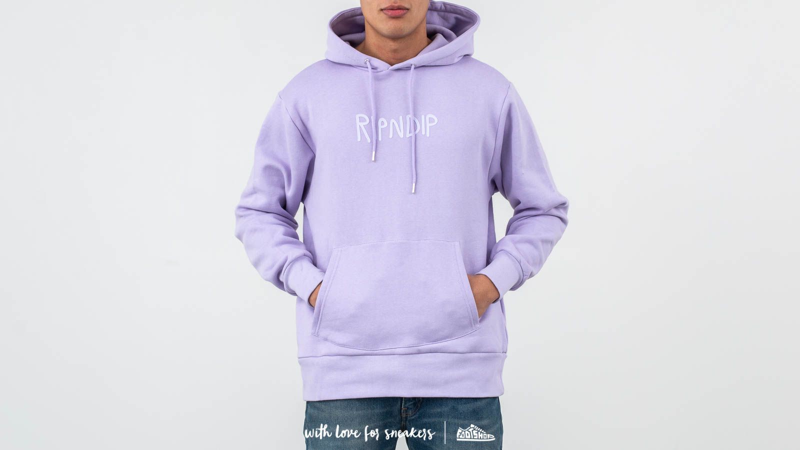 Hoodies and sweatshirts RIPNDIP Rubber Logo Hoodie Lavender