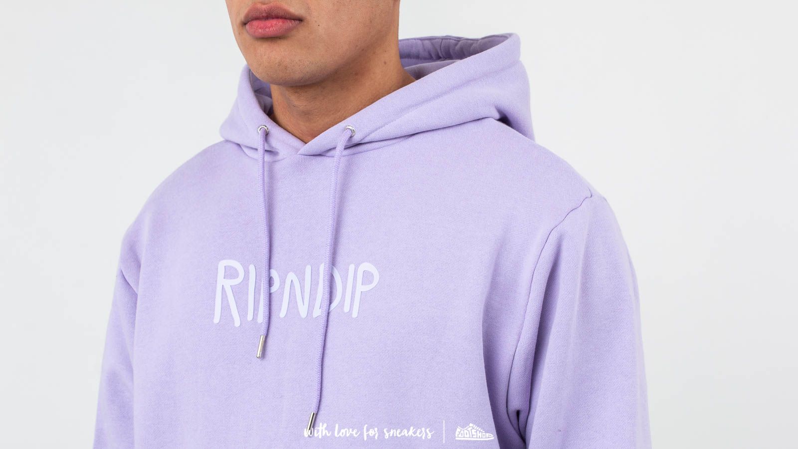 Hoodies and sweatshirts RIPNDIP Rubber Logo Hoodie Lavender Footshop