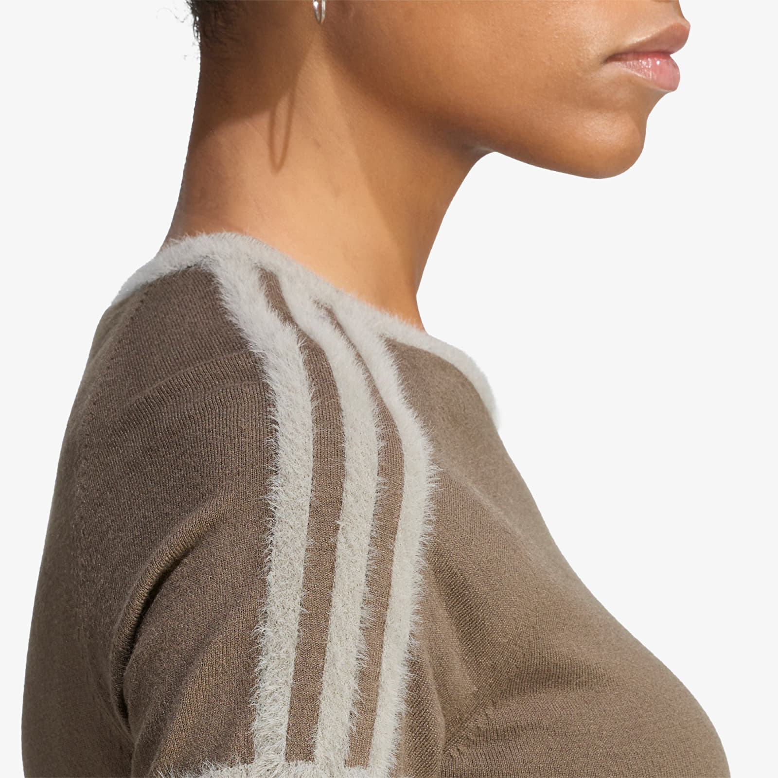 Tricouri femei adidas Knitted T-Shirt Branch/ Silver Pebble