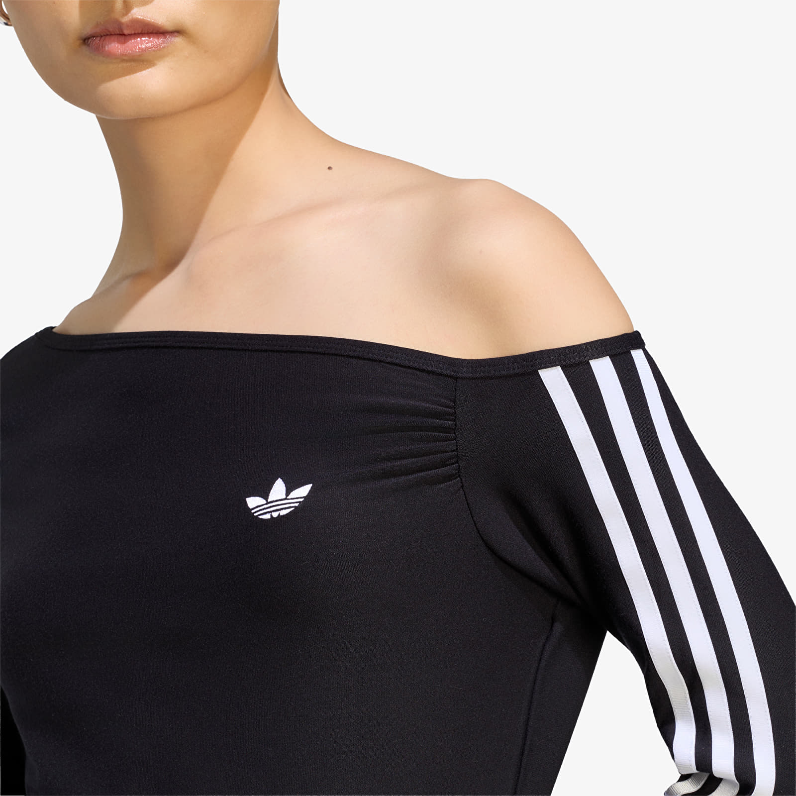 T-shirts  adidas One Shoulder Asymmetric Long-Sleeve Top Black