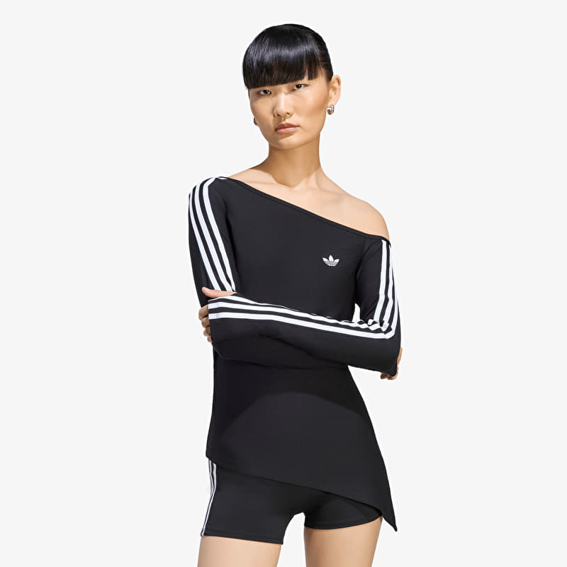 T-shirt adidas One Shoulder Asymmetric Long-Sleeve Top Black