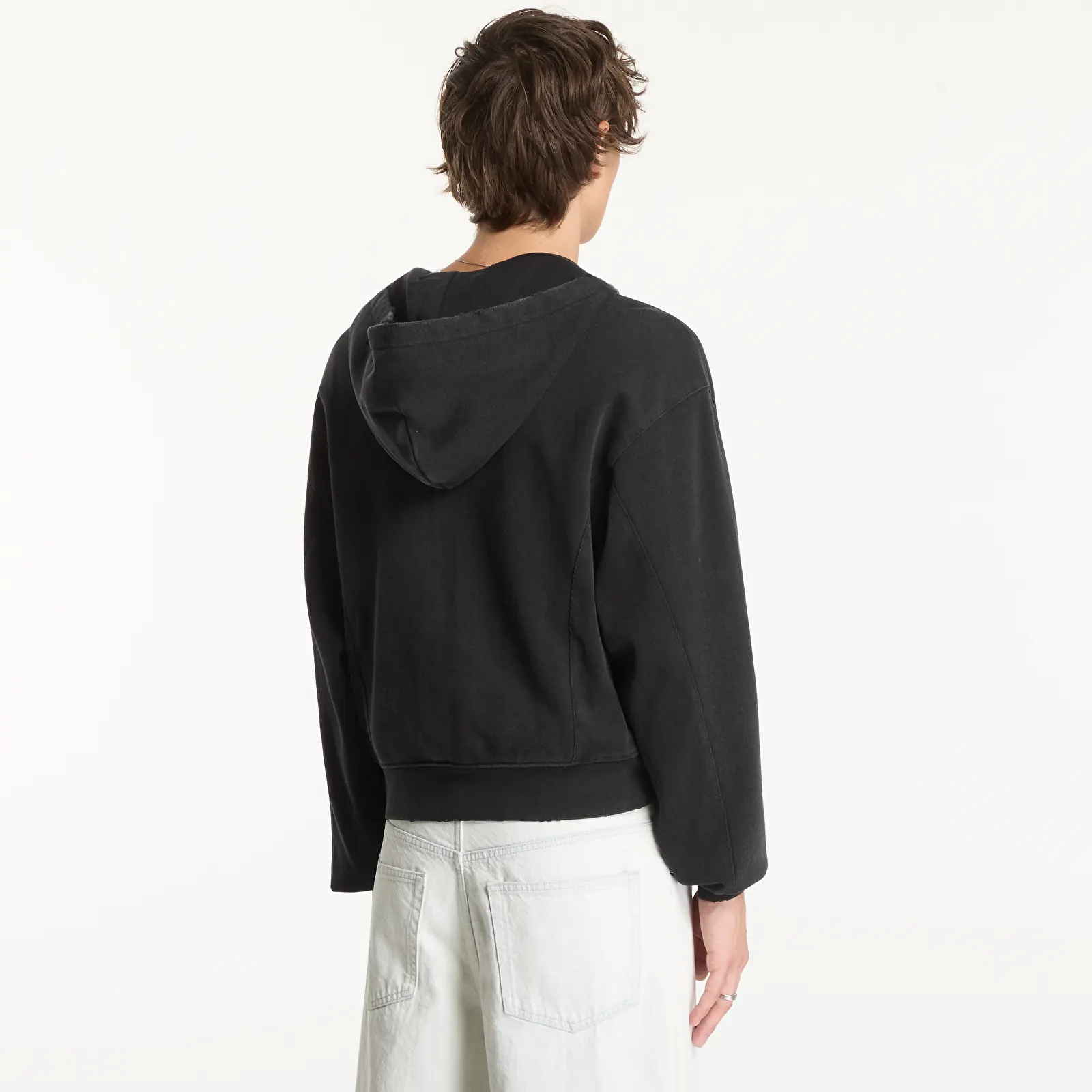 Hoodies and sweatshirts  Dime Distressed Terry Zip Hoodie Acid Black