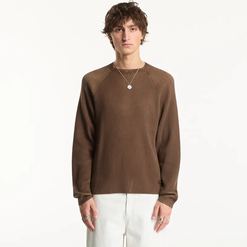 Dime Printed Rib Sweater Brown/Tan