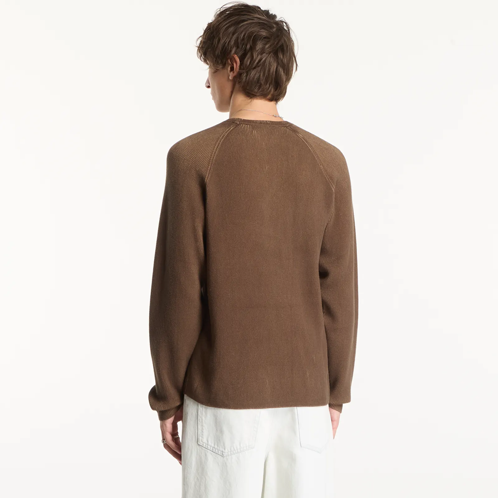 Pulóverek Dime Printed Rib Sweater Brown/Tan