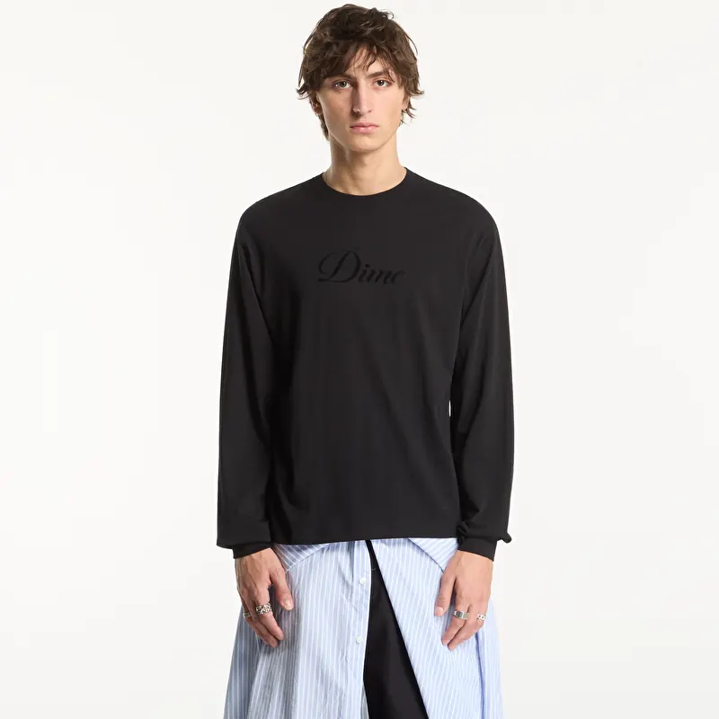T-shirt Dime Cursive LS T-Shirt Black