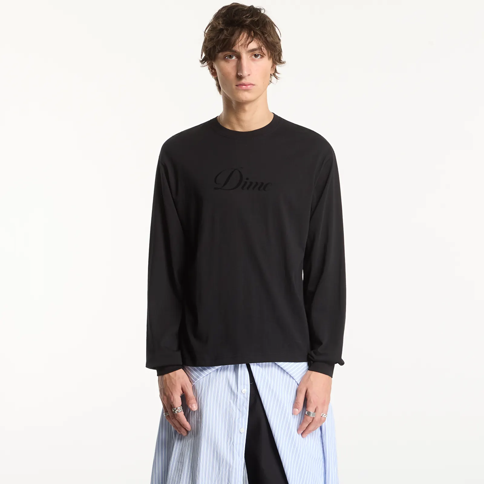 T-shirts Dime Cursive LS T-Shirt Black