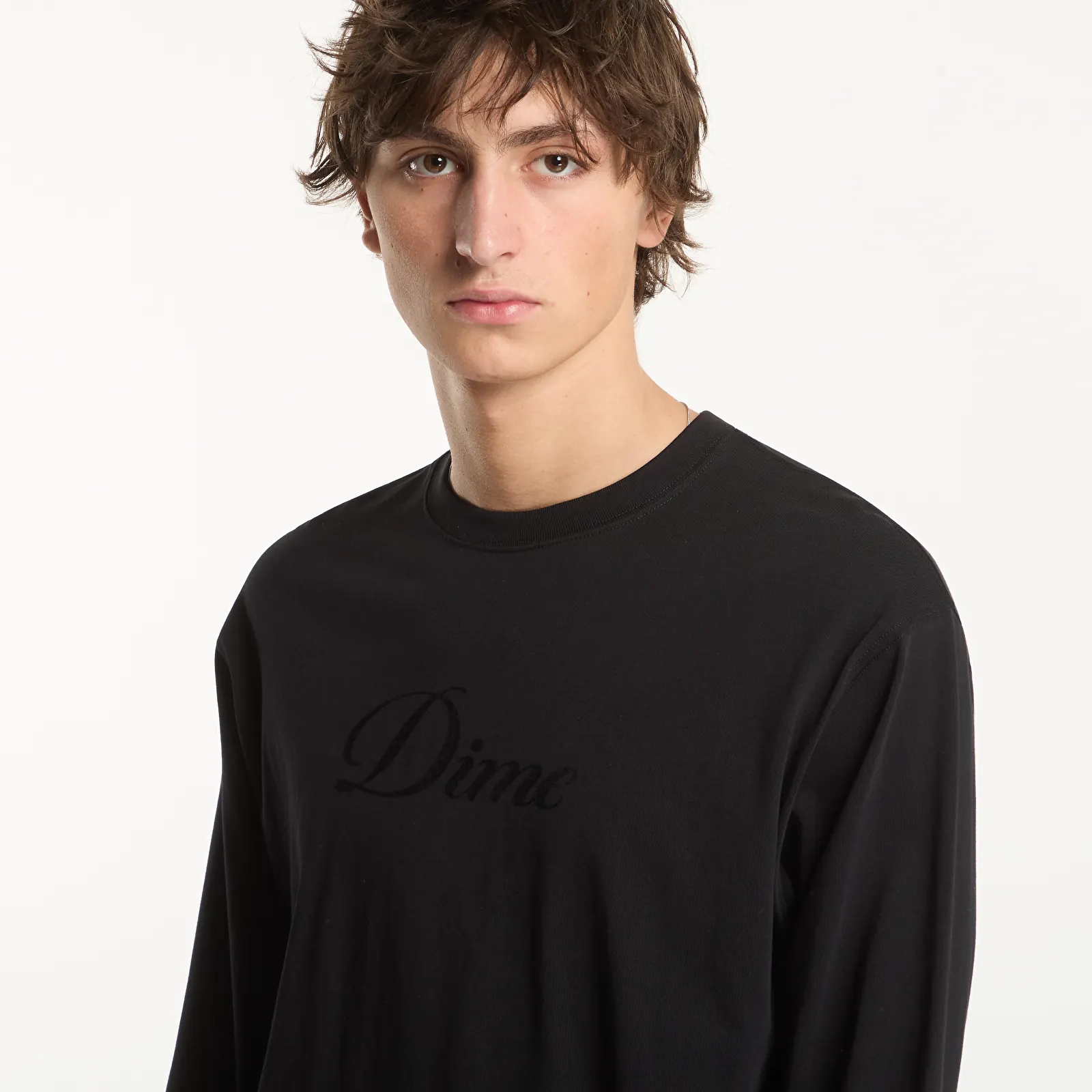 T-shirts Dime Cursive LS T-Shirt Black