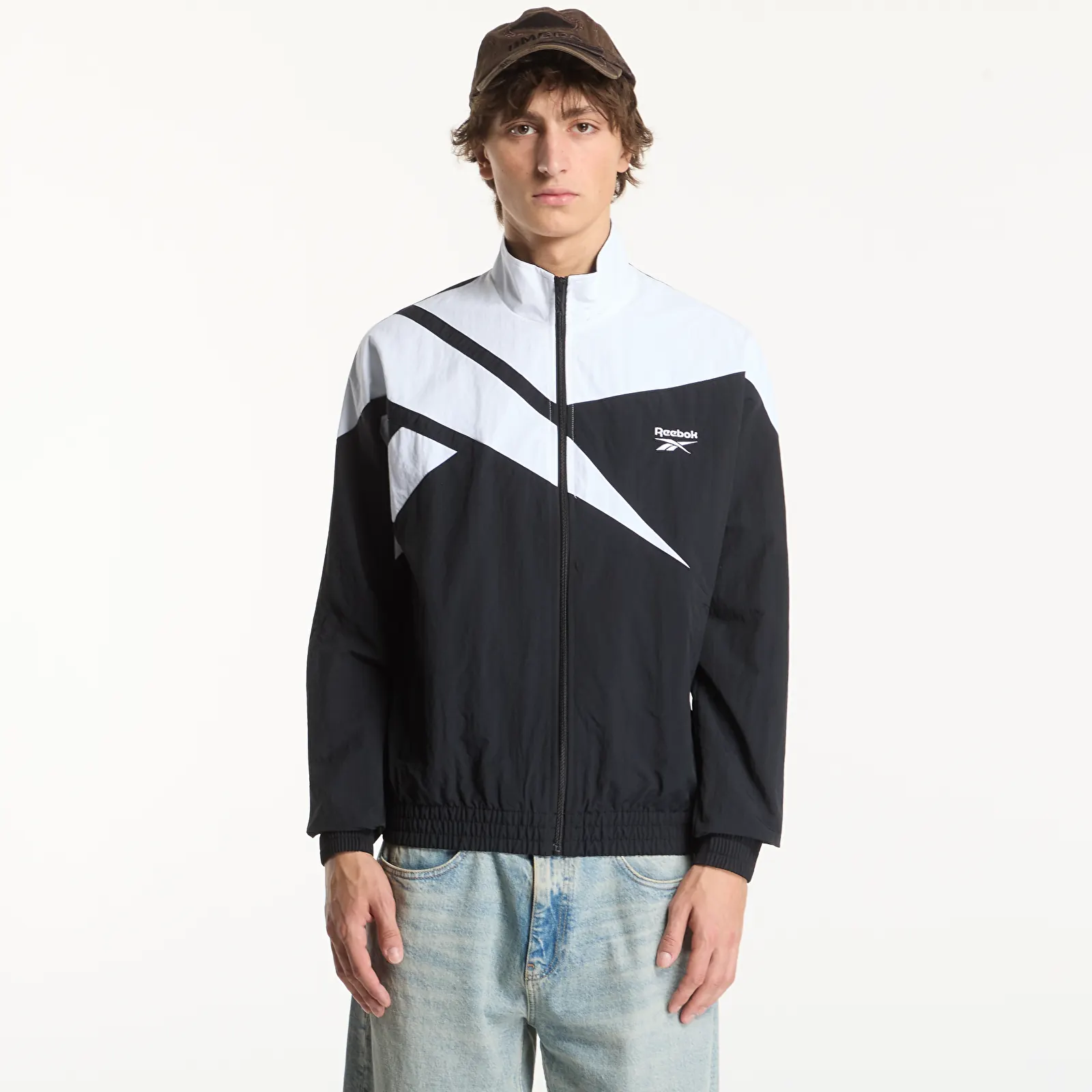 Μπουφάν Reebok Vector Track Top Black/ White