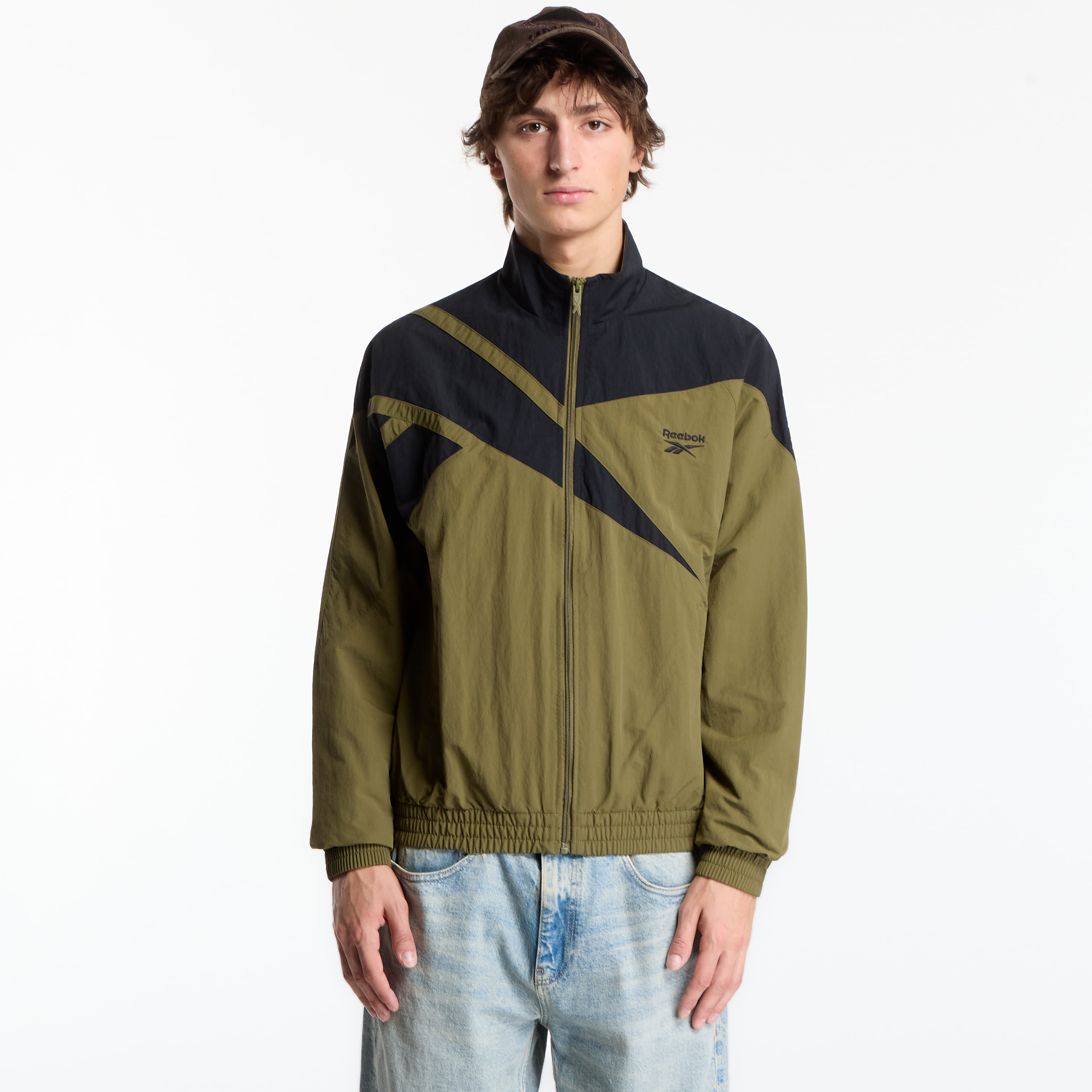 Jachetă Reebok Vector Track Top Olive Stone/ Black M