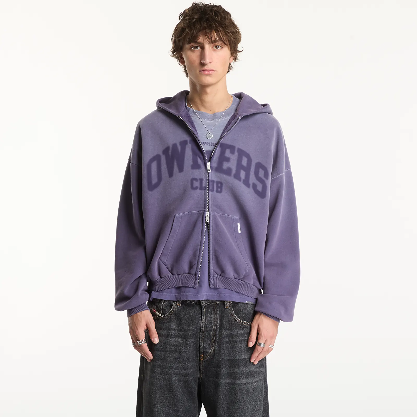 Hoodies e sweatshirts Represent Owners Zip Through Hoodie UNISEX Deep Purple