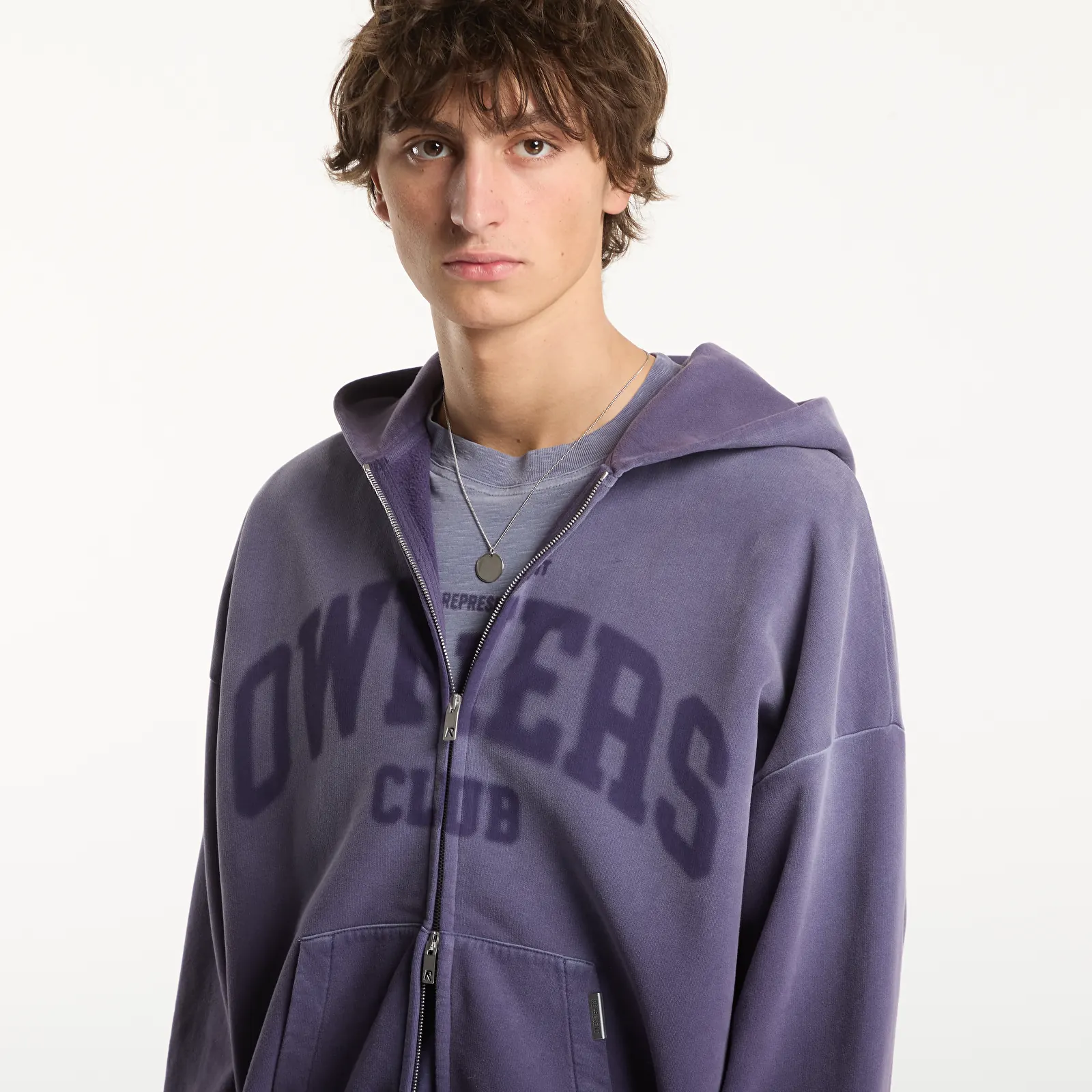 Hoodies e sweatshirts Represent Owners Zip Through Hoodie UNISEX Deep Purple