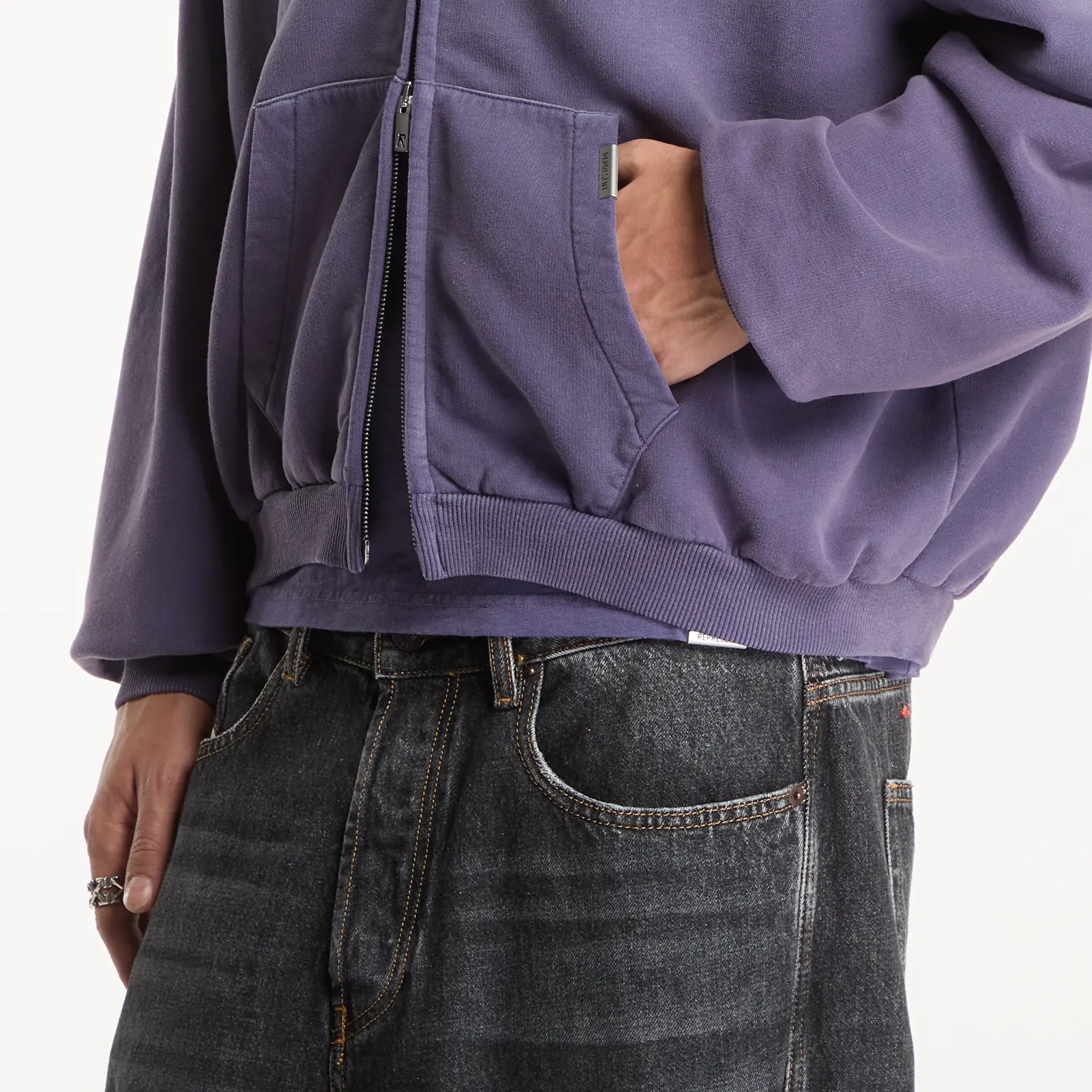 Hoodies e sweatshirts Represent Owners Zip Through Hoodie UNISEX Deep Purple