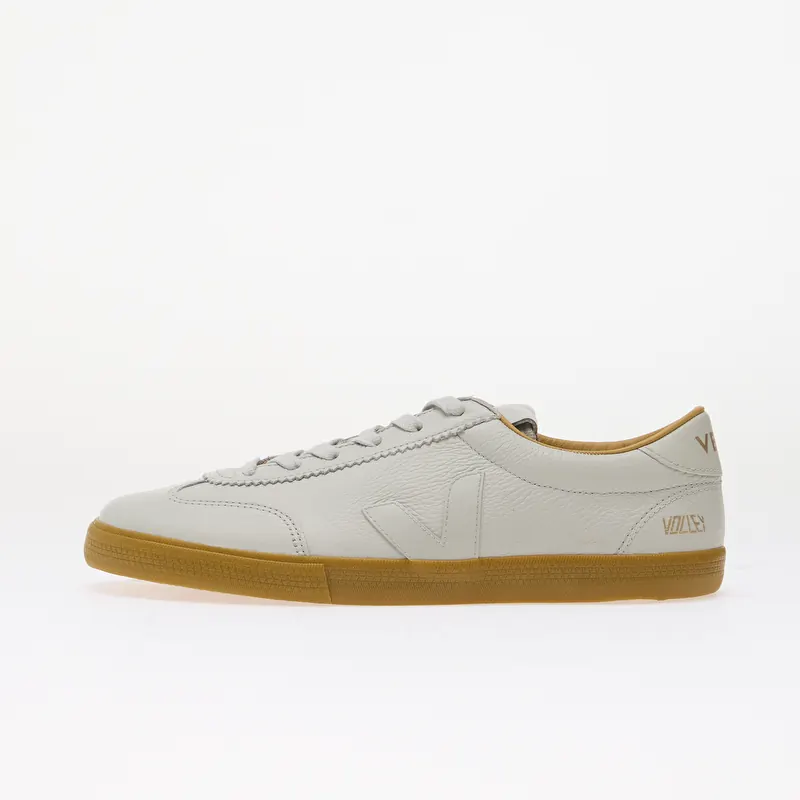 Veja Volley Sig Grained Oil Leather Pearl
