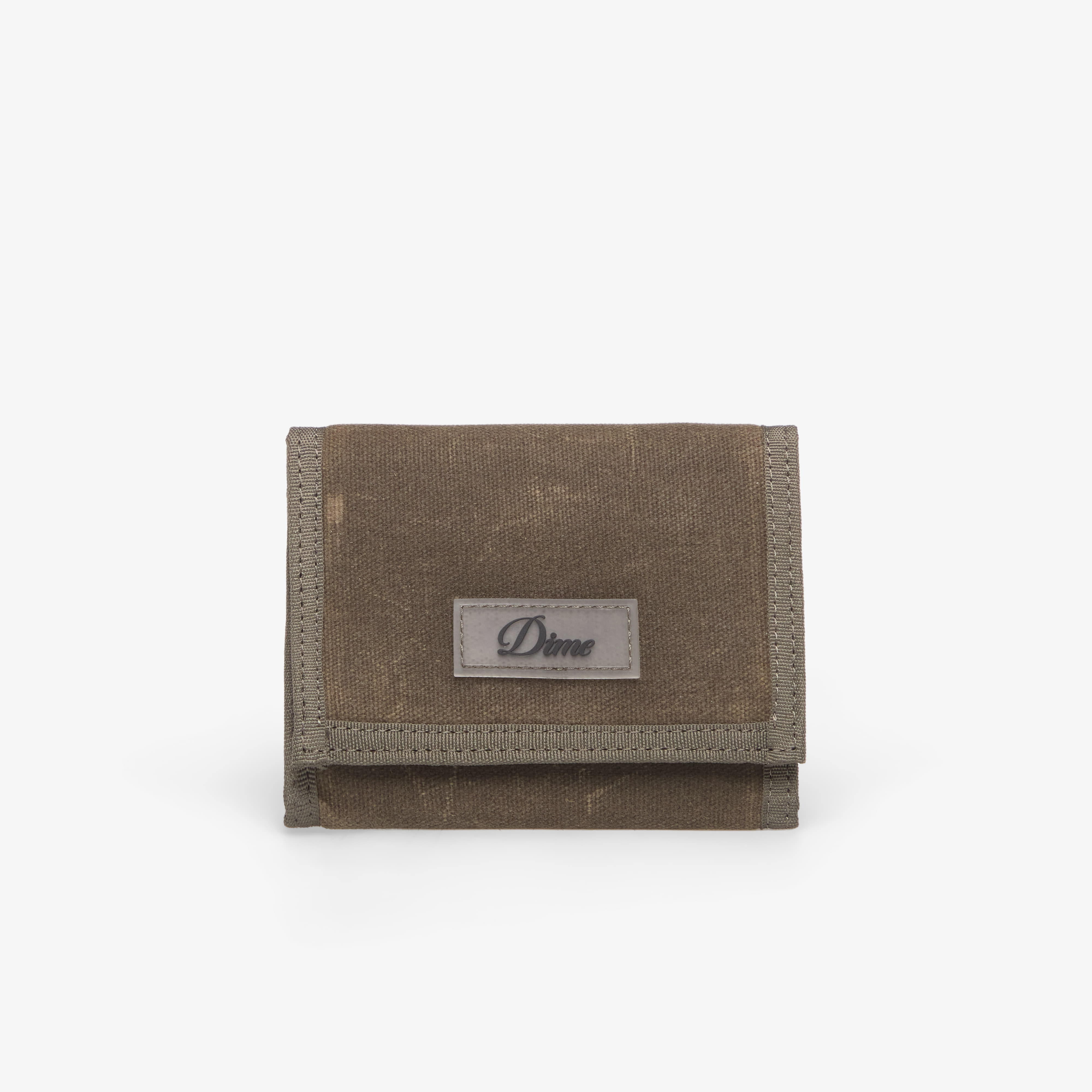 Dime Waxed Velcro Wallet Olive Universal
