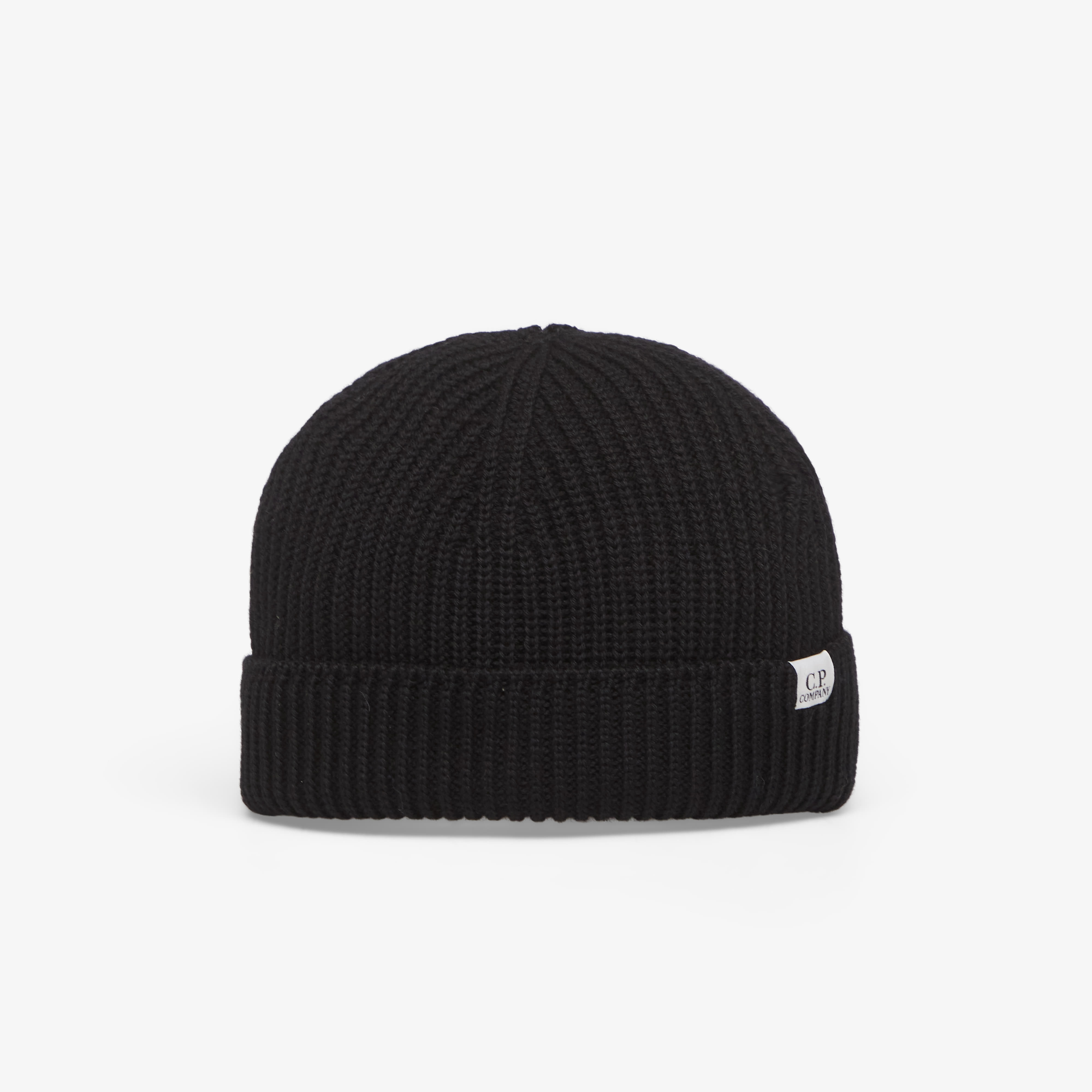 Hue C.P. Company Extrafine Merino Wool Fisherman Beanie Black Universal