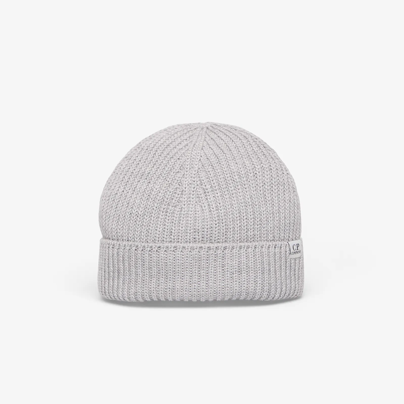 Sapkák C.P. Company Extrafine Merino Wool Fisherman Beanie Moon Melange Grey