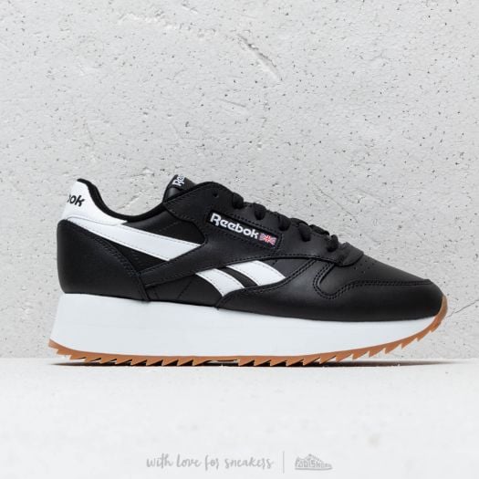 Reebok classic leather double black clearance