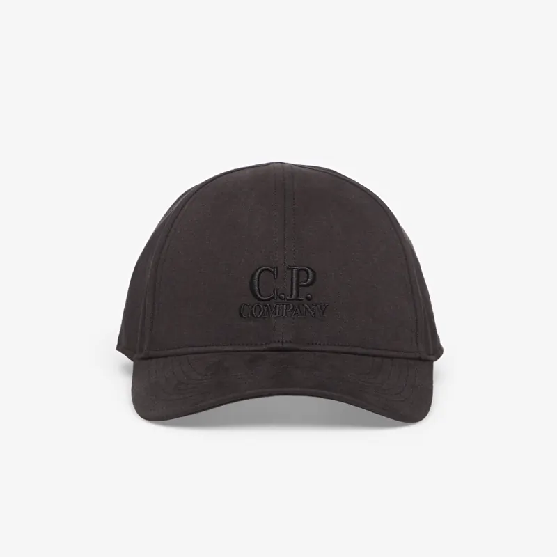 C.P. Company Gabardine Logo Cap Black