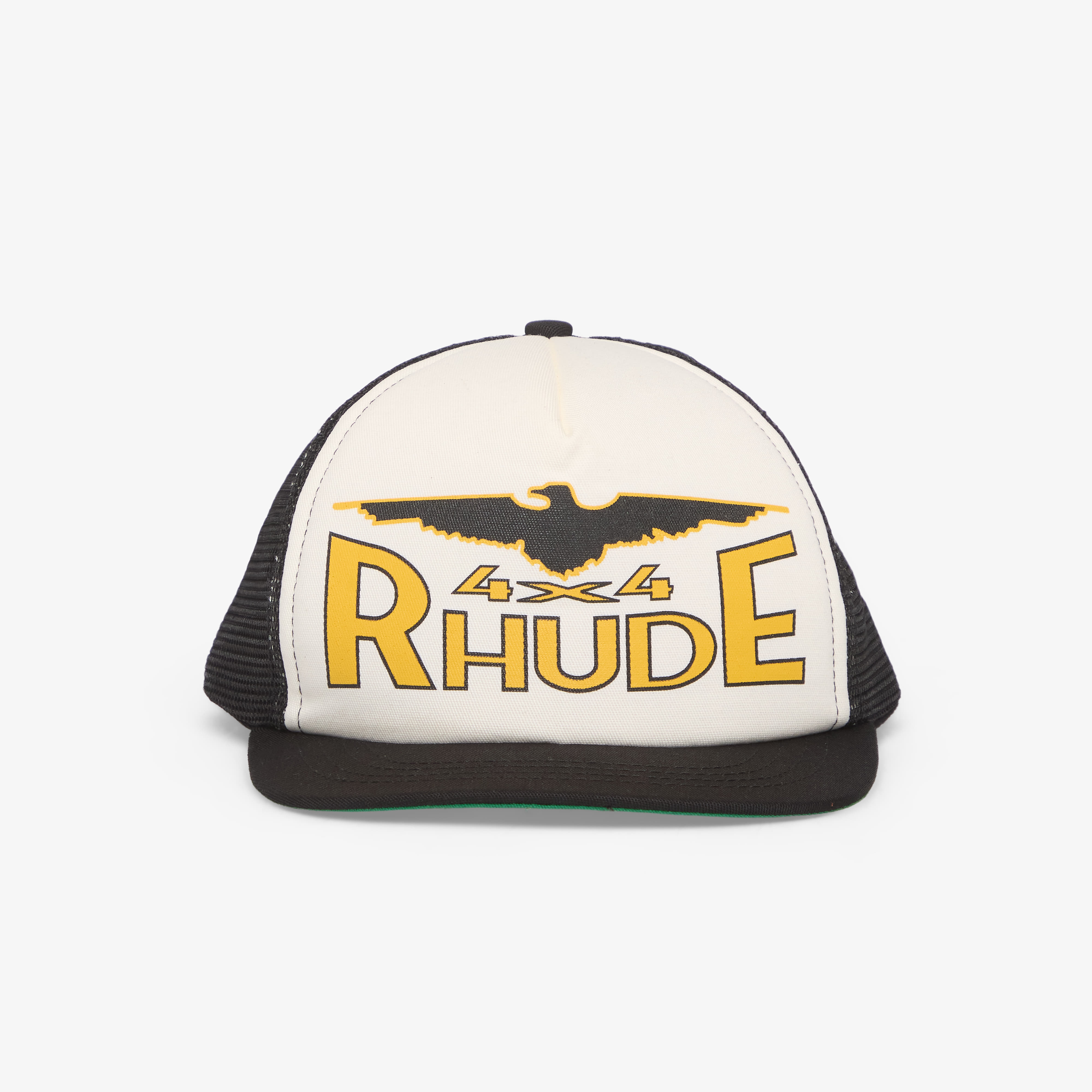Rhude 4X4 Spirit Trucker Hat Black/ White/ Yellow Universal
