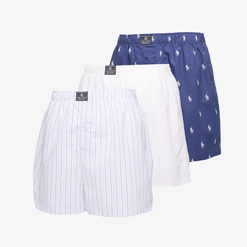 Caleçons Ralph Lauren Polo Open Boxer 3-Pack White