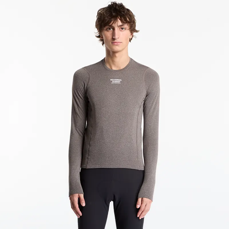 Tričko Pas Normal Studios Thermal Long Sleeve Baselayer Dark Coffee