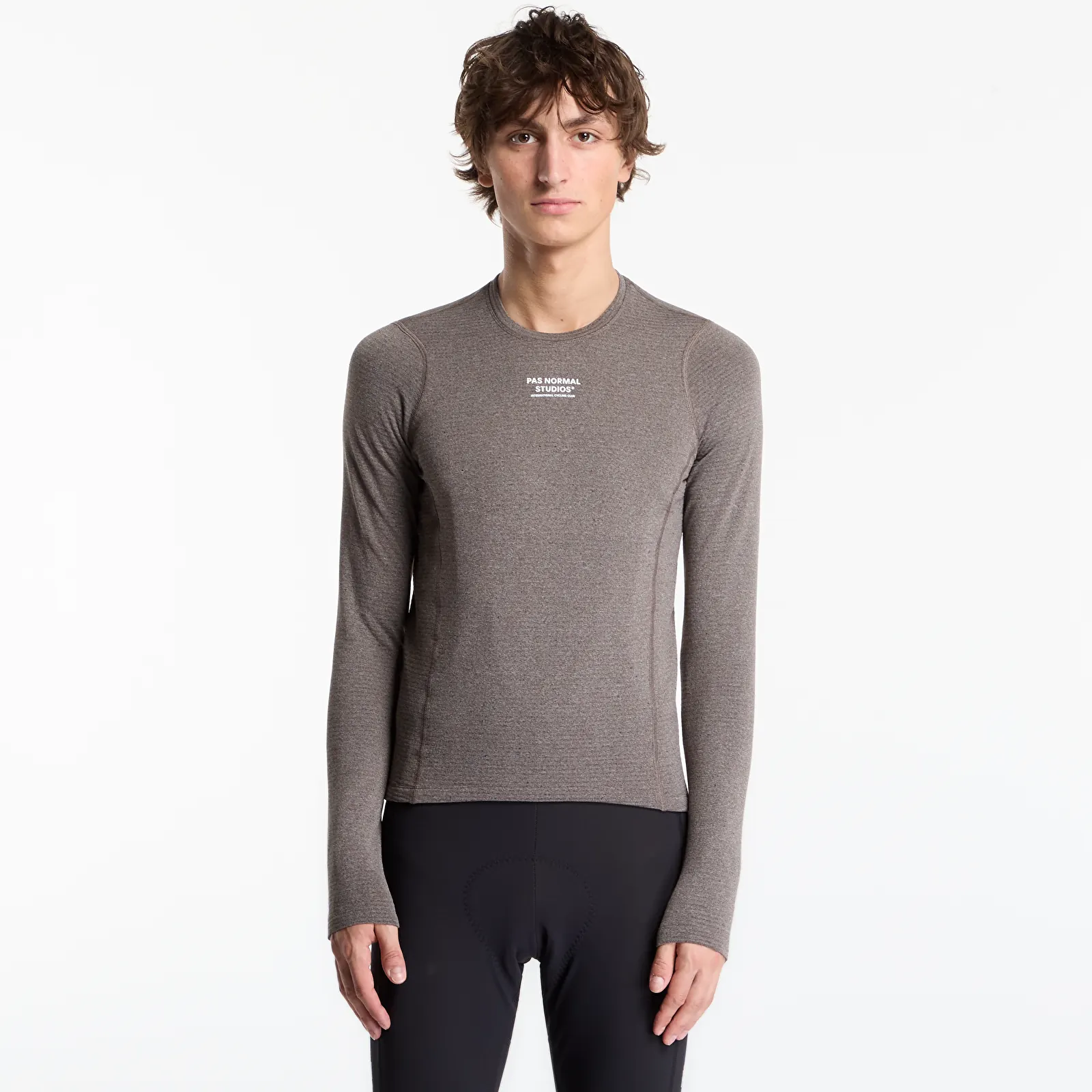 T-shirts Pas Normal Studios Thermal Long Sleeve Baselayer Dark Coffee