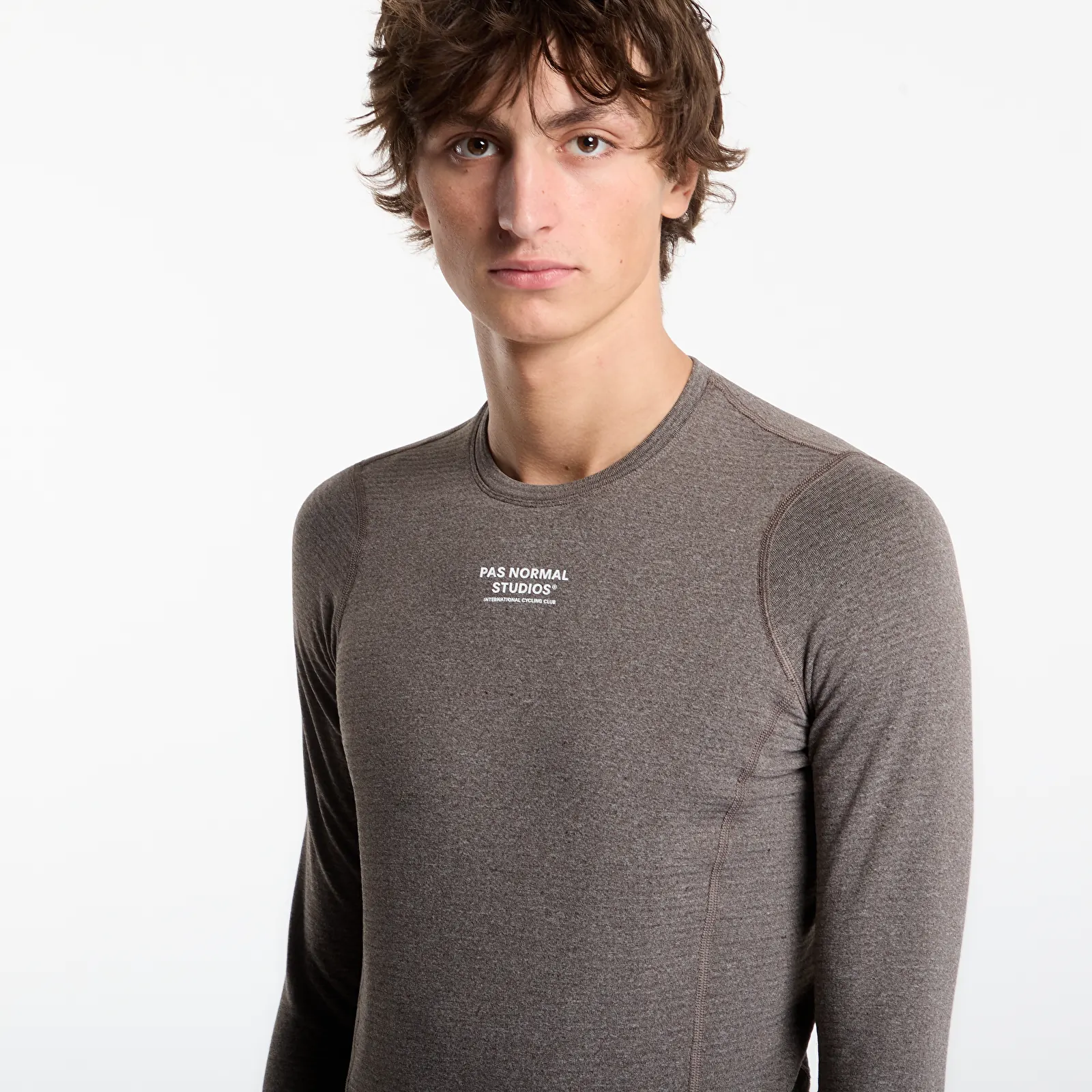 T-shirts Pas Normal Studios Thermal Long Sleeve Baselayer Dark Coffee