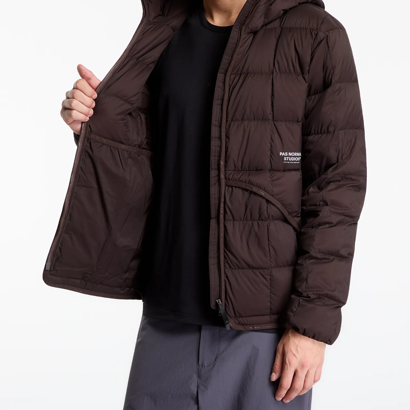 Puffer-jakker Pas Normal Studios Off-Race Down Liner Jacket Dark Coffee