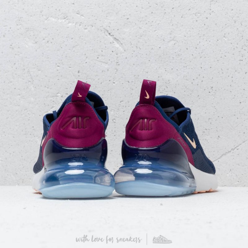赤　青　紫　R U C Women's shoes Nike W Air Max 270 Blue Void/ Crimson Tint-True