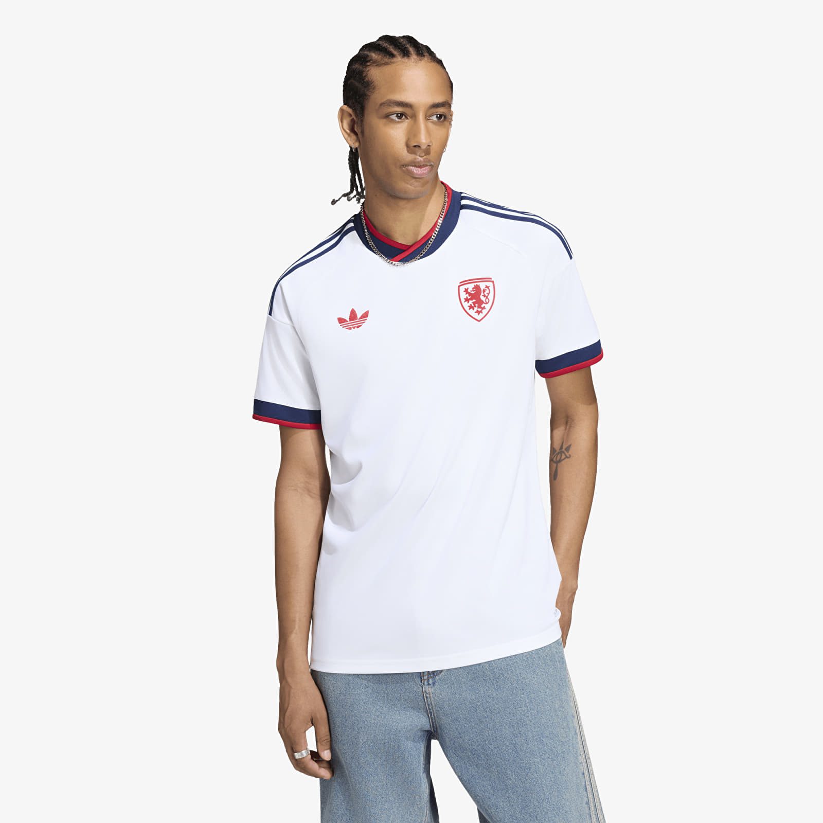 Jerseys adidas Czechia FAČR Away Jersey White/ Team Navy Blue 2/ Team Power Red 2