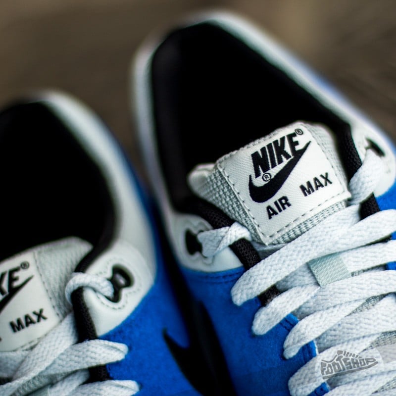 Men s shoes Nike Air Max 1 Essential Grey Mist Black Lyon Blue Footshop