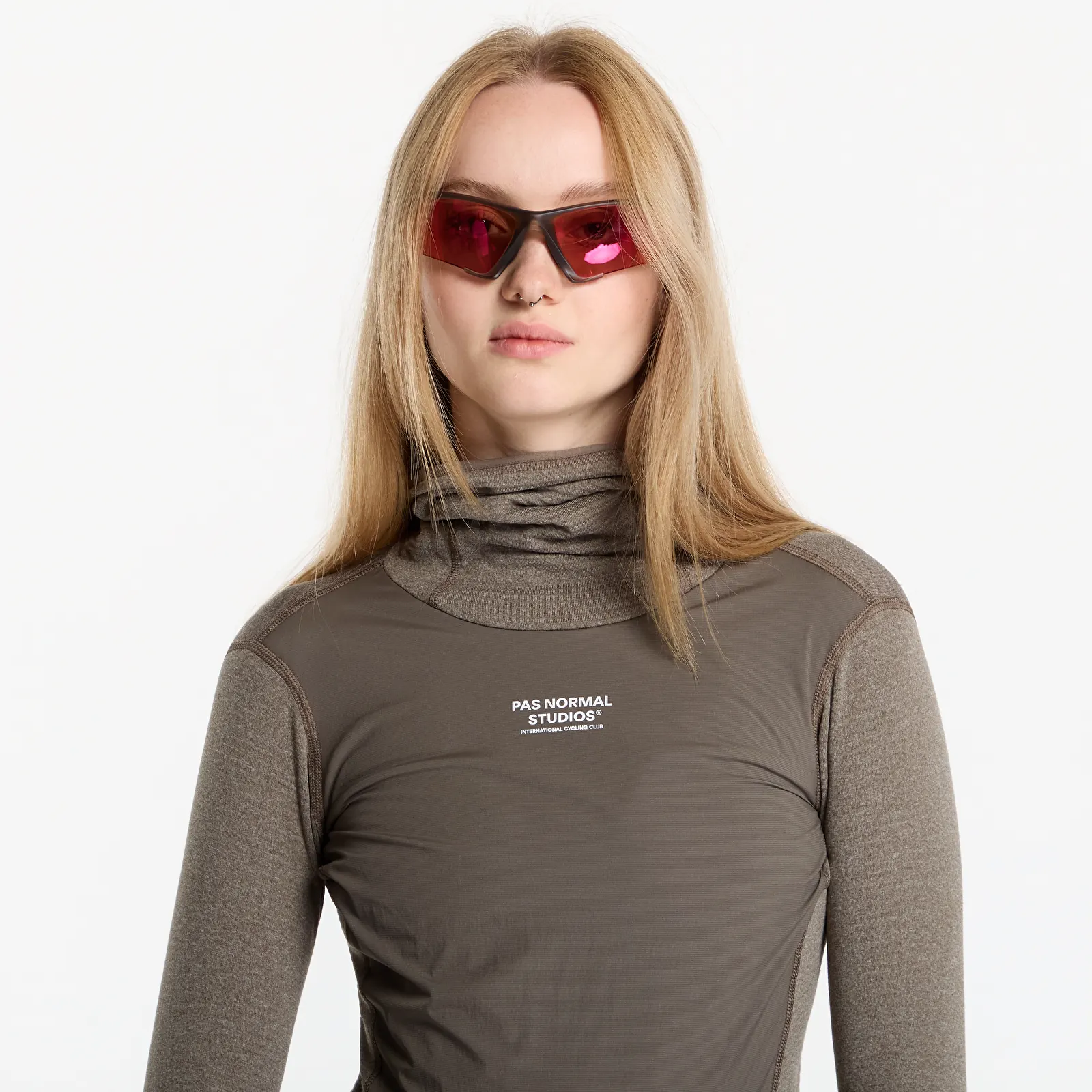 Mikinas ar kapuci un sporta krekli Pas Normal Studios Women's Thermal Hooded Baselayer Windproof Dark Stone