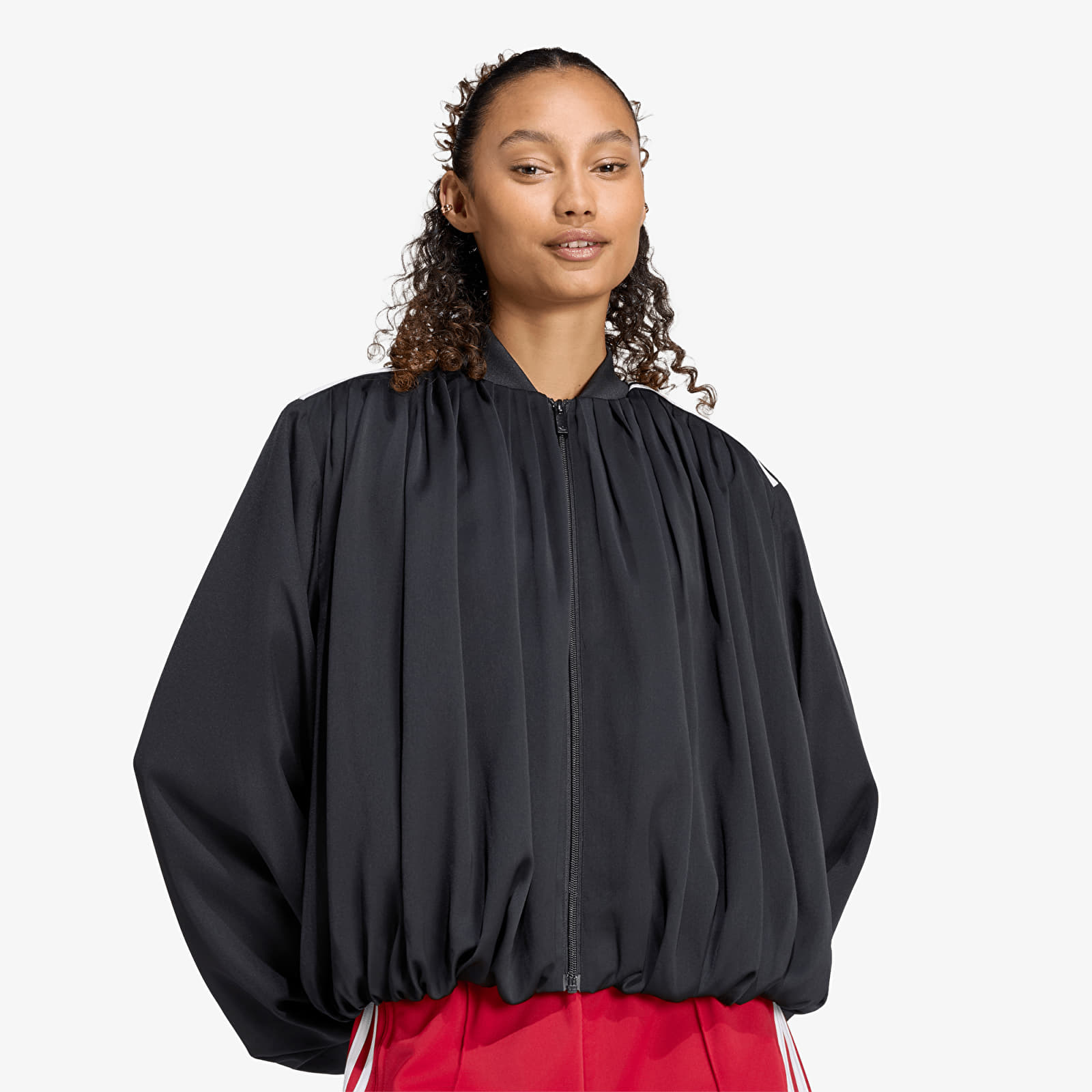 Jassen adidas Satin Pleated Track Top Black