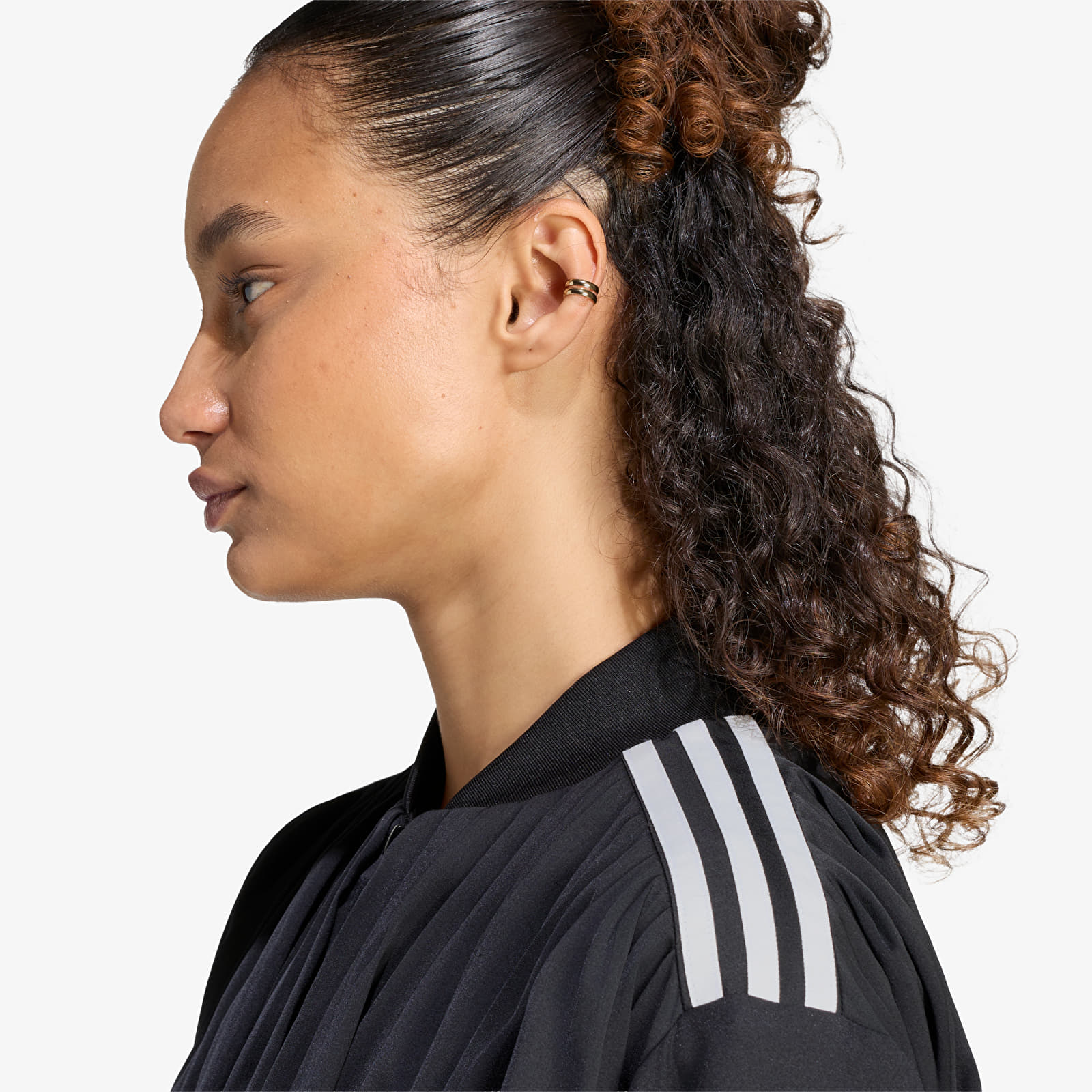 Jassen adidas Satin Pleated Track Top Black