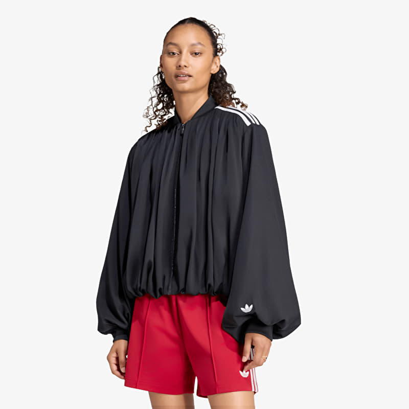 adidas Satin Pleated Track Top Black