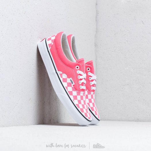 Strawberry pink checkered store vans