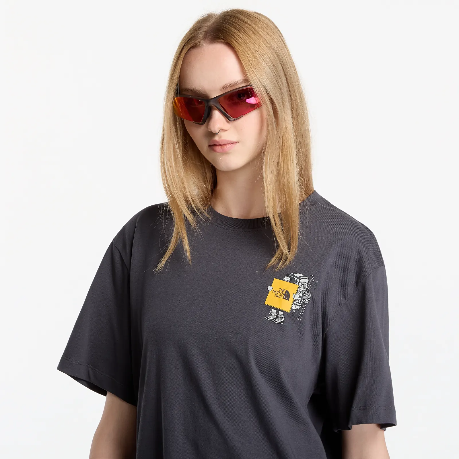 T-shirts The North Face Gear Up Get Out Relaxed SS Tee UNISEX Anthracite