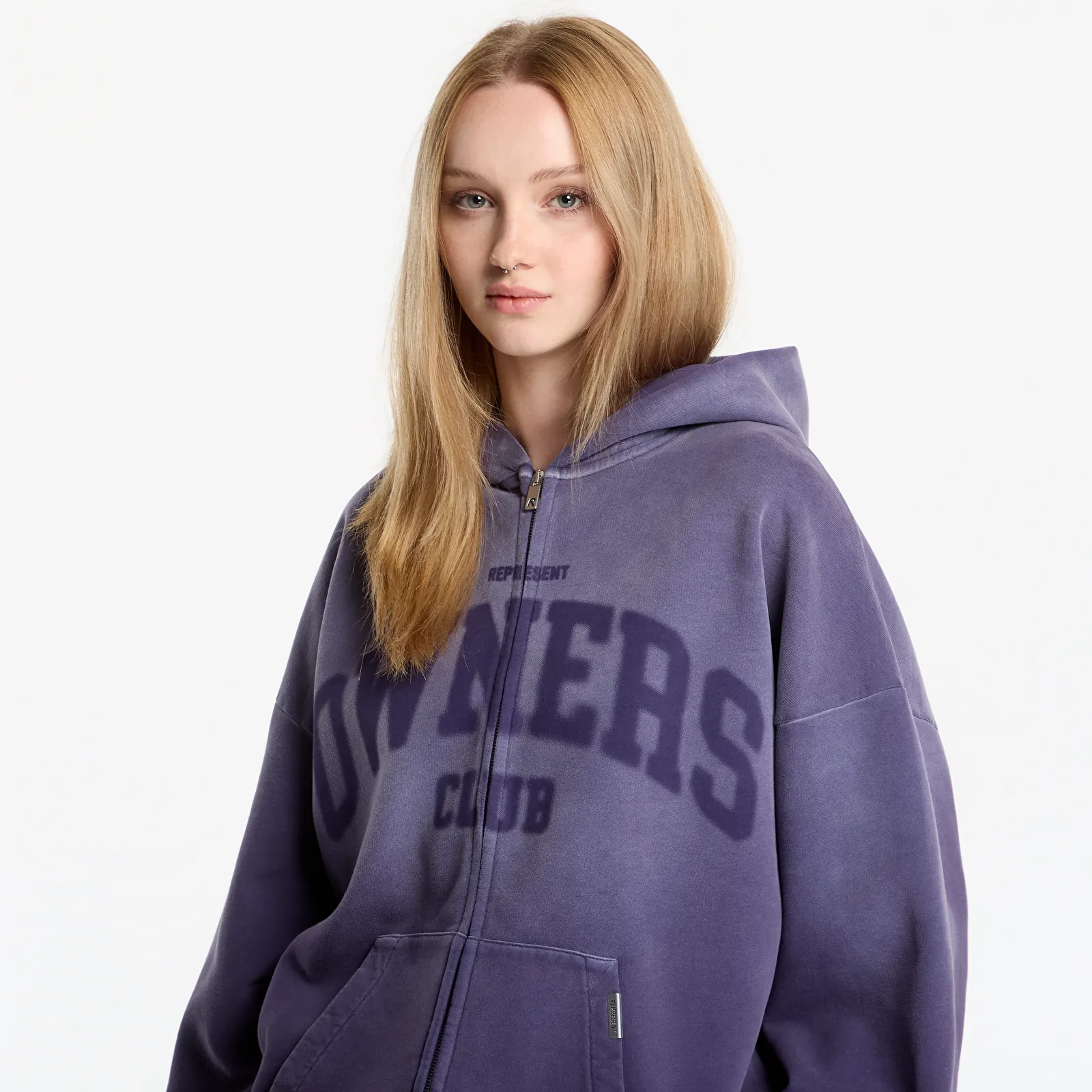 Hoodies e sweatshirts Represent Owners Zip Through Hoodie UNISEX Deep Purple
