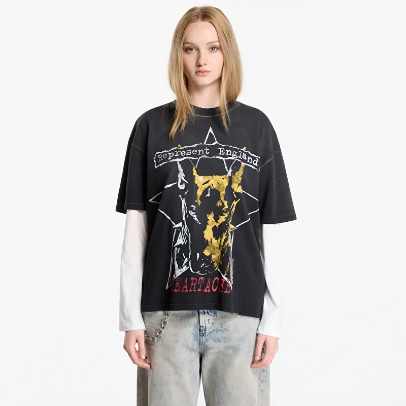 T-Shirt Represent Riot T-Shirt UNISEX Washed Black